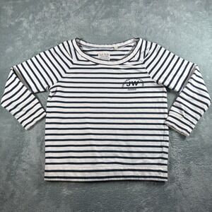 Jack Wills Navy White Striped Raglan Sweatshirt US 8 UK 12 Collegiate Pullover